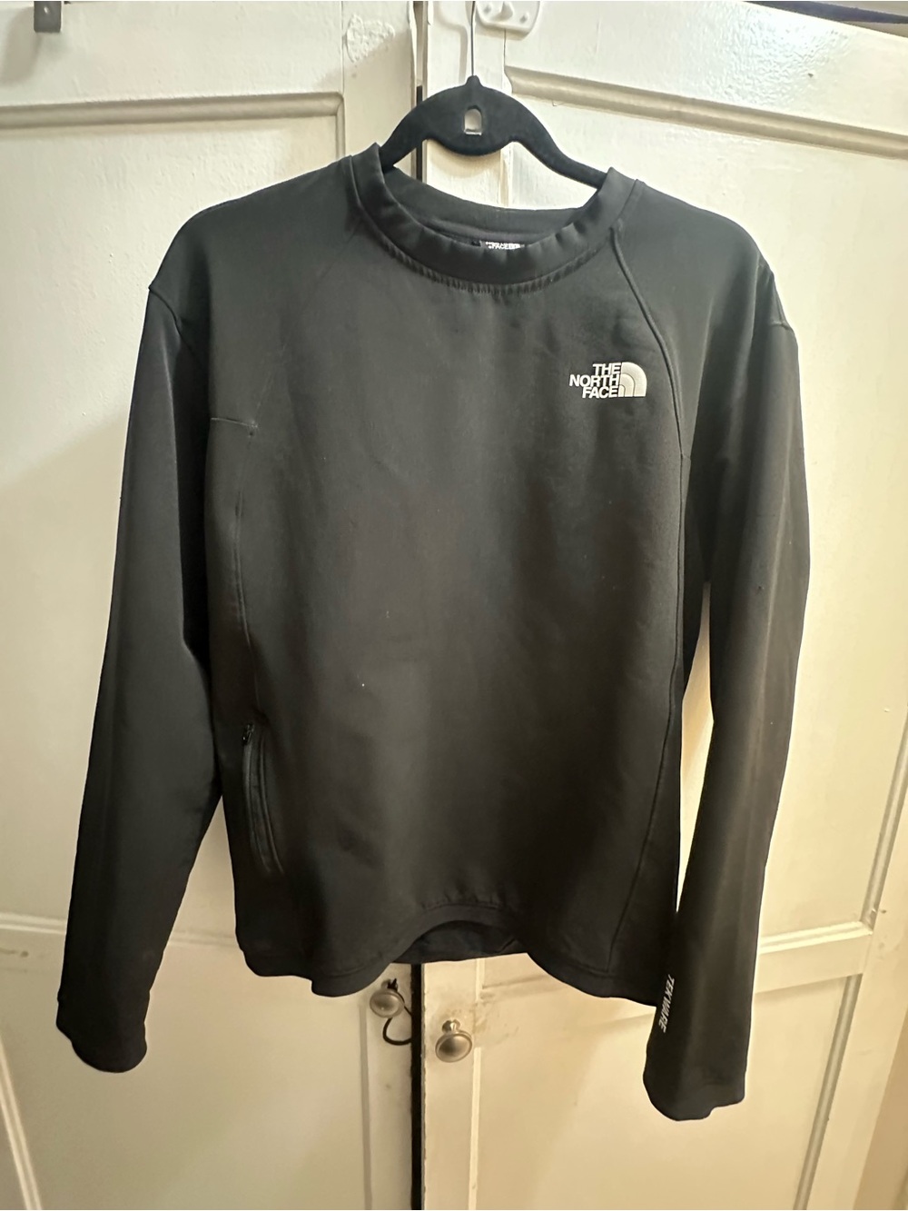 The North Face Men's Black Crewneck Pullover with Chest Logo